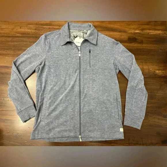 Pino Porte Track Jacket Small Mens Blue Full Zip Long Sleeve Pockets Stretch NWT - Picture 14 of 14